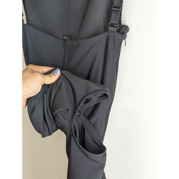 Marena Recovery Compression Girdle BLACK XL Suspenders Zippers Calf Length - Picture 6 of 9